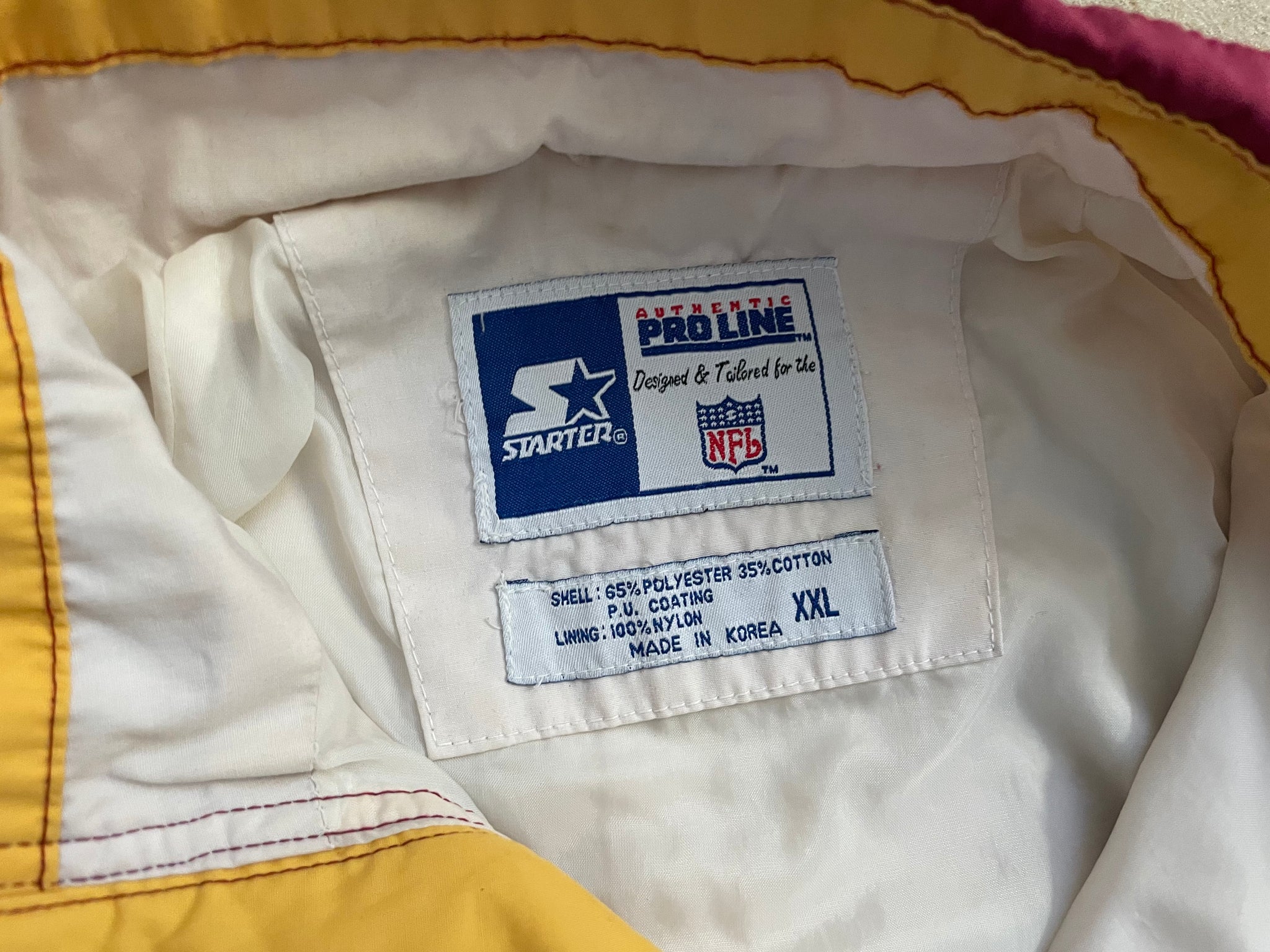 washington redskins starter jacket Large Vintage - Depop