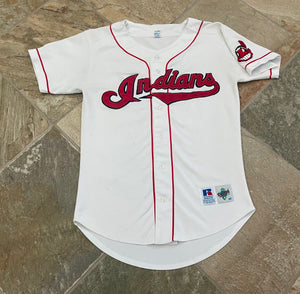Vintage Cleveland Indians MLB Russell Athletic Youth 8 Baseball Jersey