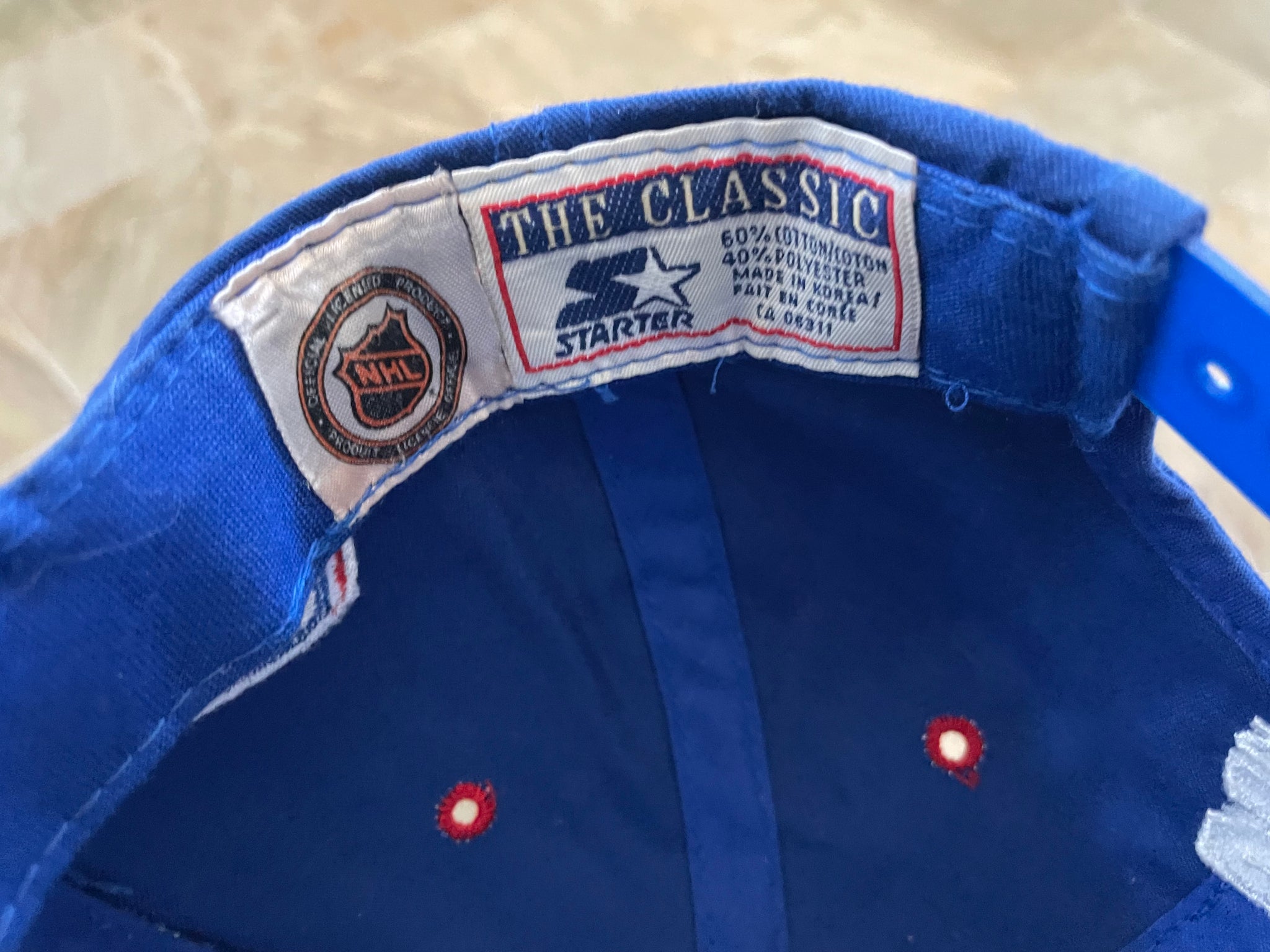 Quebec Nordiques Vintage 90s Starter Tail Sweep Snapback Hat 