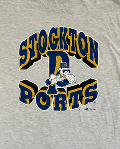 Vintage Stockton Ports Joy Baseball Tshirt, Size XL