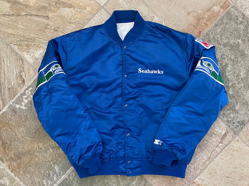 Vintage Seattle Seahawks Starter Satin Football Jacket, Size XL