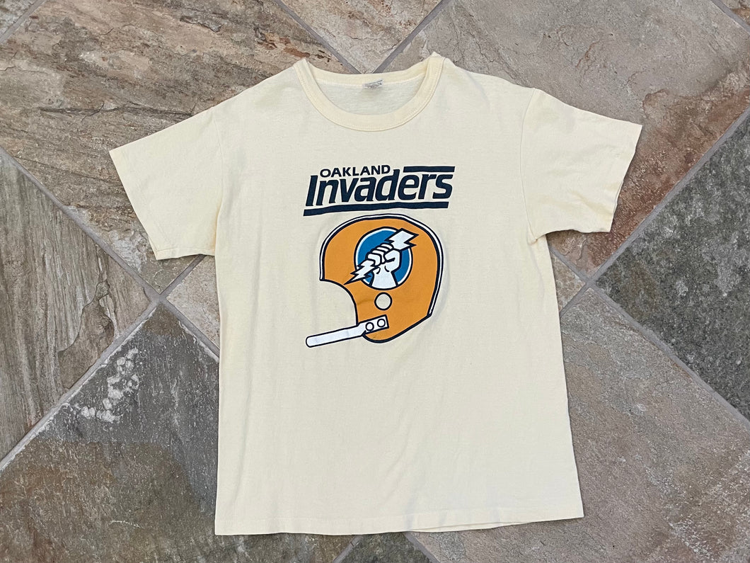 Vintage Oakland Invaders USFL Football Tshirt, Size Medium