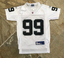 Load image into Gallery viewer, Vintage Oakland Raiders Warren Sapp Reebok Youth Football Jersey, Size Small, 6-8