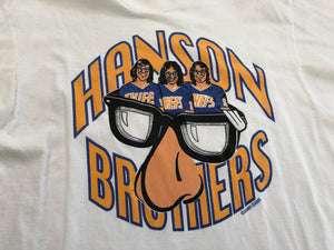 Vintage Hanson Brothers Slap Shot Charleston Chiefs Hockey Tshirt, Size Large