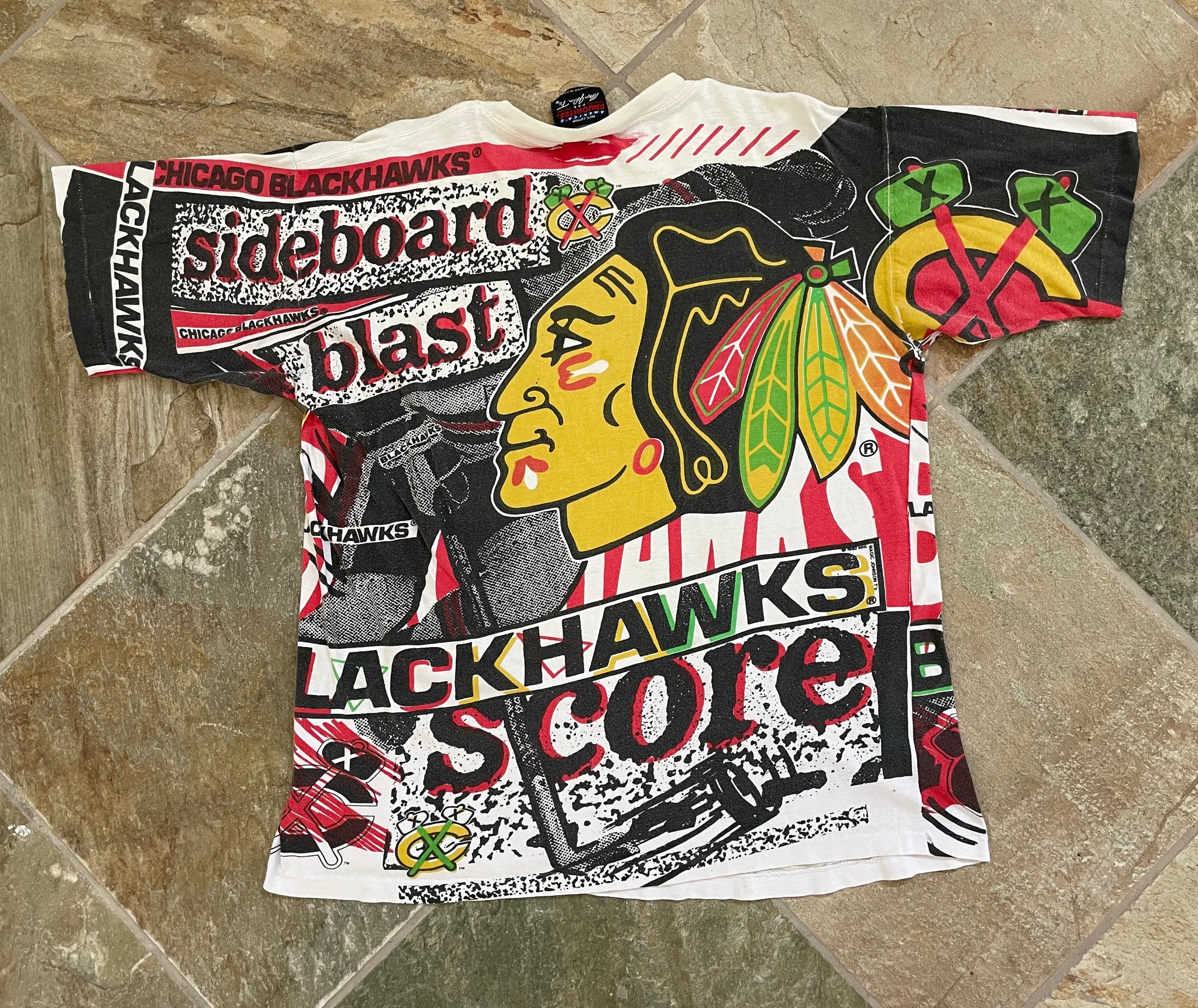 Vintage Black Hawks Chicago T Shirt 90s NHL | SellMerchandise