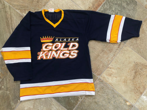 Vintage Alaska Gold Kings Team Issued WCHL Hockey Jersey, Size XL