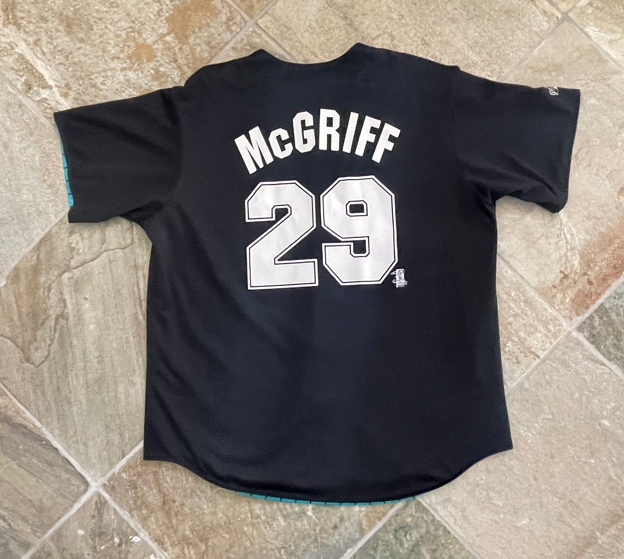 RAWLINGS FRED MCGRIFF 2000 TAMPA BAY DEVIL RAYS BATTING PRACTICE JERSEY  SIZE 50