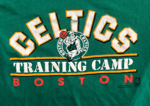 Vintage Boston Celtics Training Camp Basketball Tshirt, Size Medium
