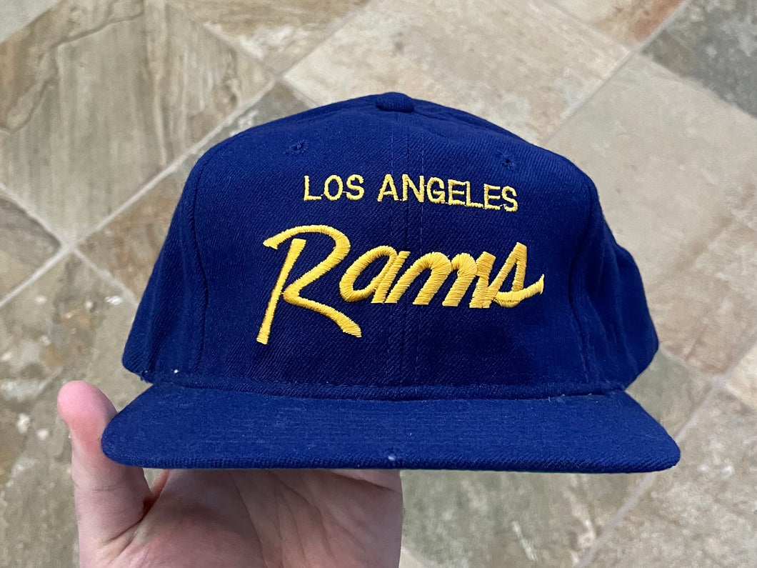 90s Sports Specialties Los Angeles Rams Single Line Script Snapback