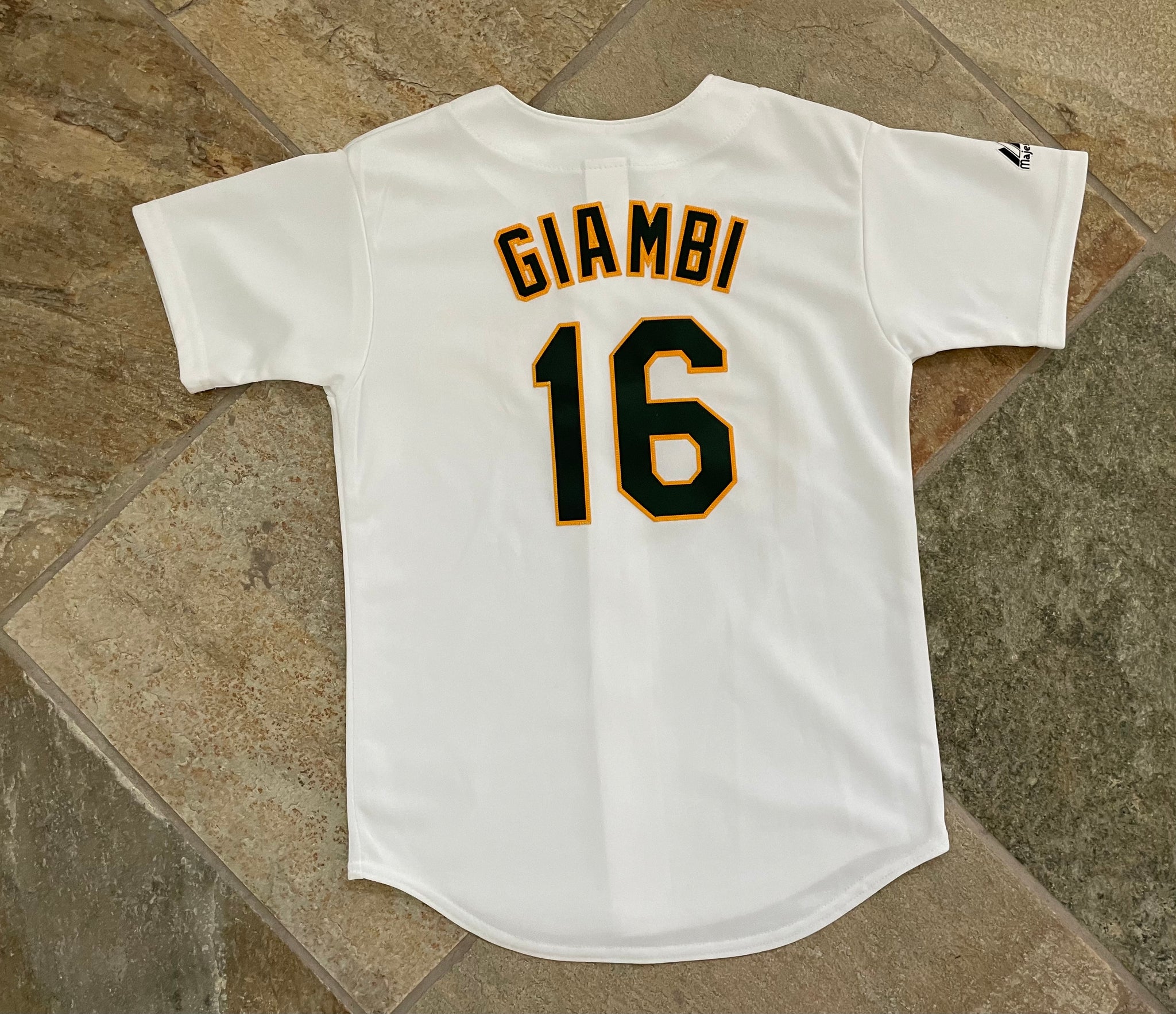 MAJESTIC  JASON GIAMBI Oakland Athletics 2000 Throwback Baseball