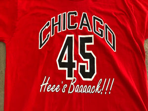 Vintage Chicago Bulls Michael Jordan #45 Basketball TShirt, Size Large