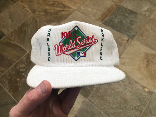 Vintage Oakland Athletics 1988 World Series Corduroy Snapback Baseball Hat