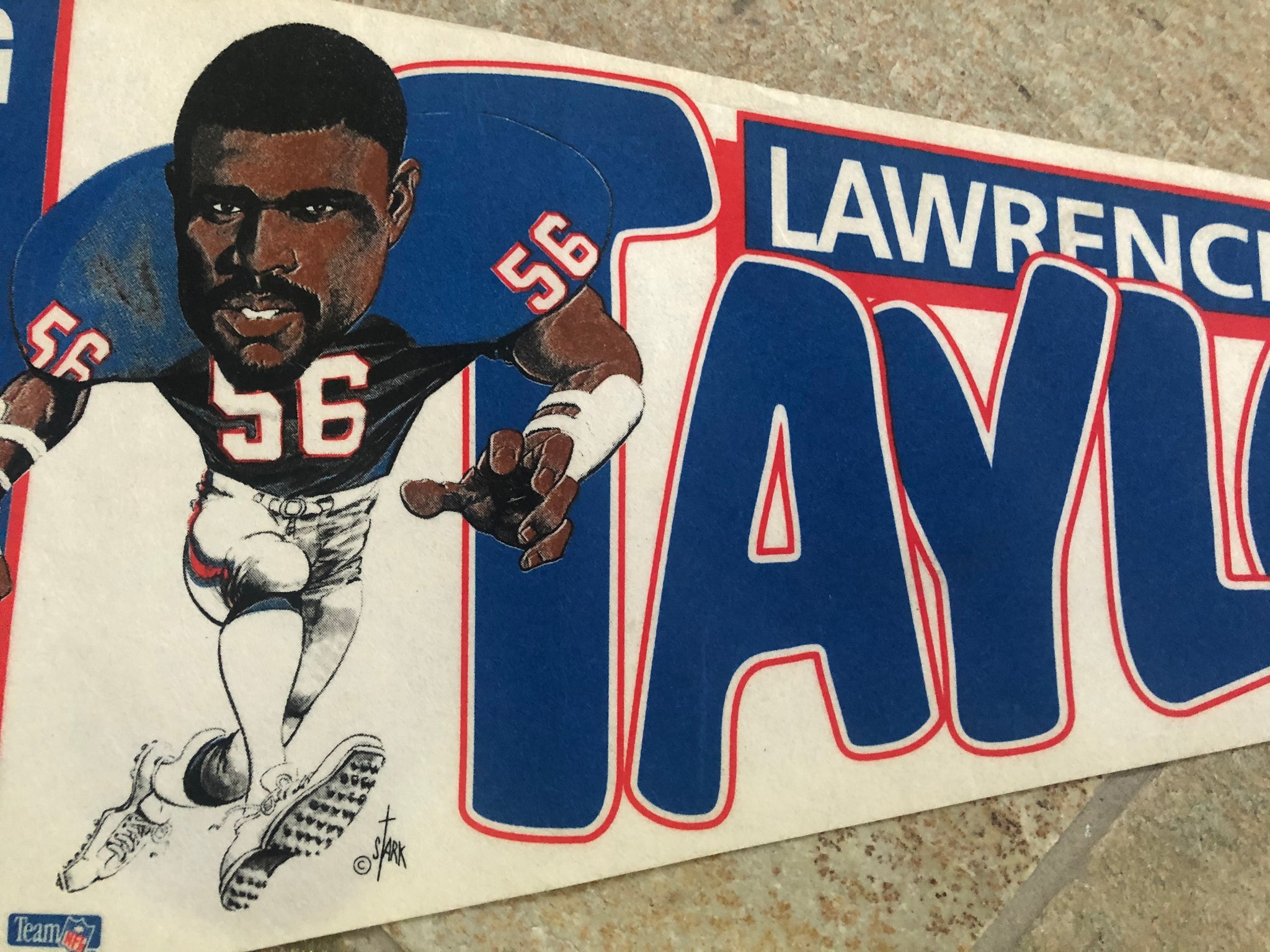 Vintage 90's XL Jersey Champion Blue New York Giants Lawrence Taylor 56