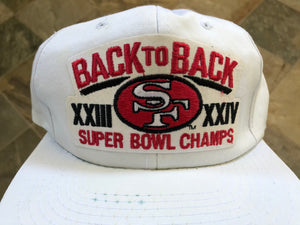 Vintage San Francisco 49ers Back to Back Super Bowl Champion Snapback Football Hat
