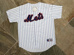 Vintage New York Mets Russell Athletic Pin Stripe Baseball Jersey, Size Large