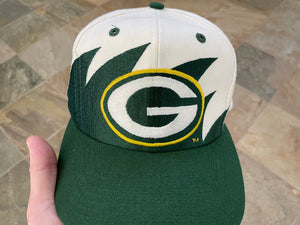 Vintage Green Bay Packers Logo Athletic Sharktooth Snapback Football Hat