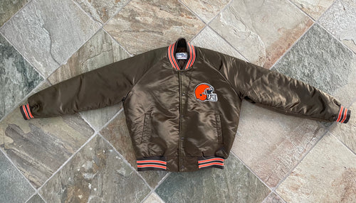 Vintage Cleveland Browns Chalkline Satin Football Jacket, Size Large