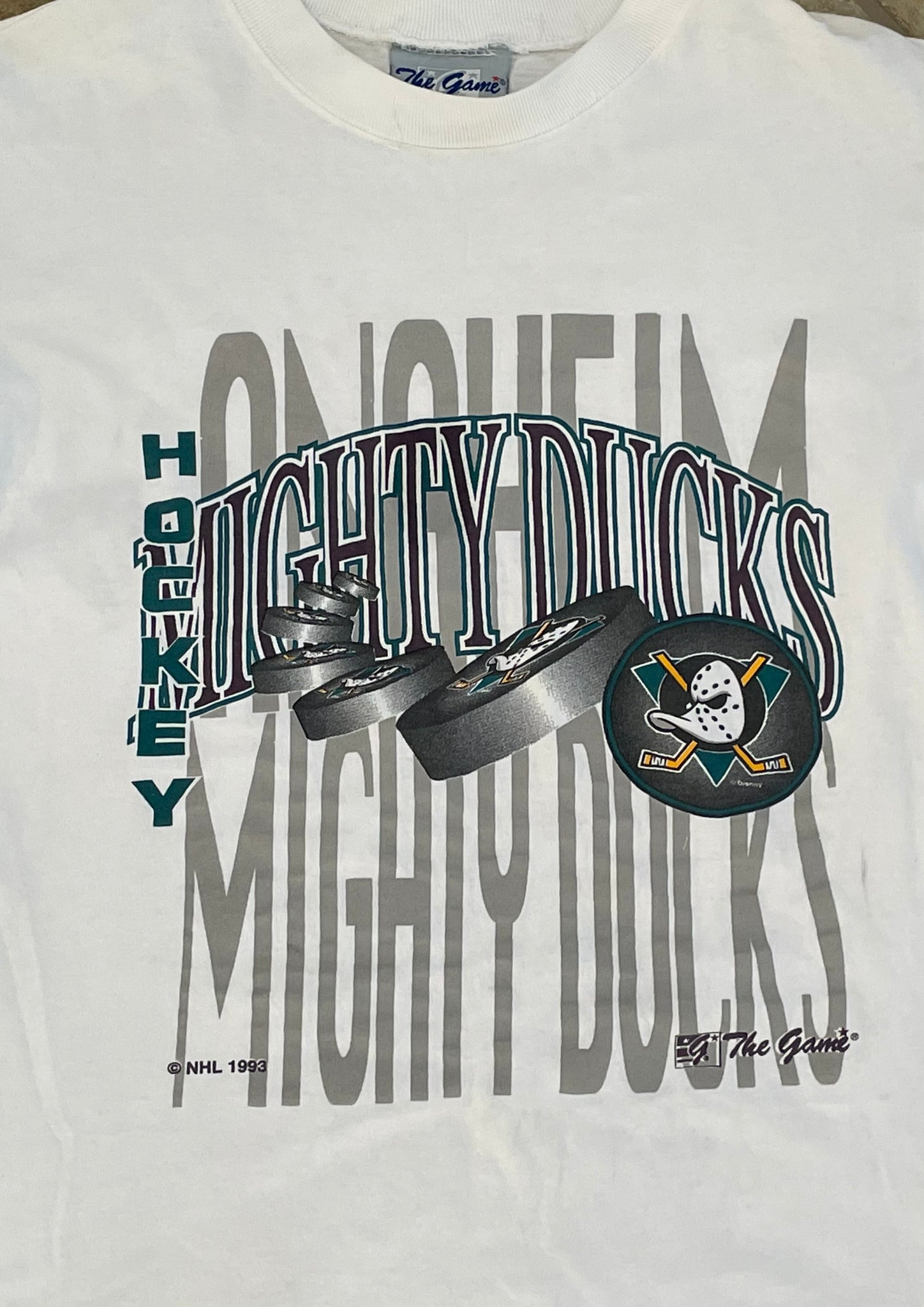 1990s Vintage Nike Mighty Ducks Anaheim Jersey Size L 