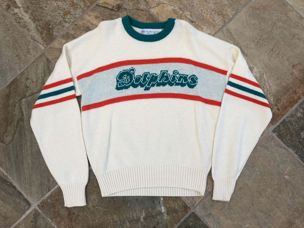 Vintage Miami Dolphins Cliff Engle Sweater Football Sweatshirt, Size Large