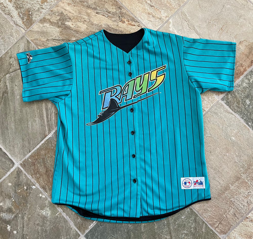 Vintage Tampa Bay Devil Rays Fred McGriff Majestic Baseball Jersey, Size XL