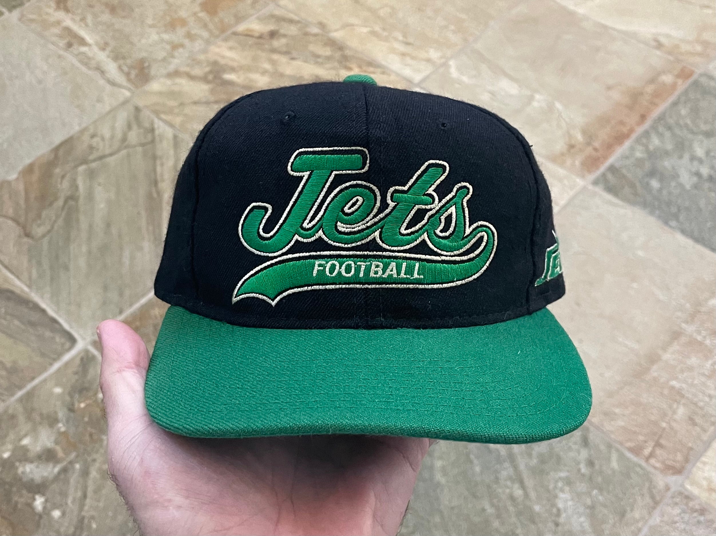 Vintage New York Jets Sports Specialties Script Snapback Football Hat Pro  Line