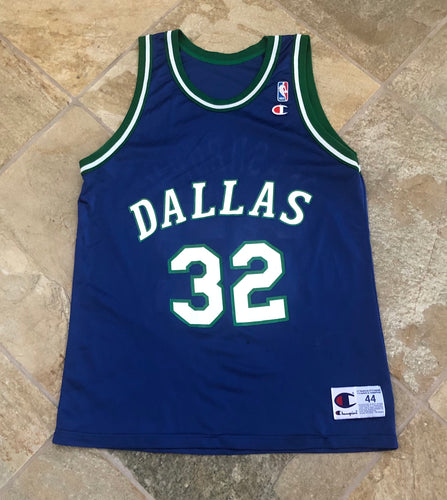 Vintage Dallas Mavericks Jamal Mashburn Champion Basketball Jersey, Size 44, Large