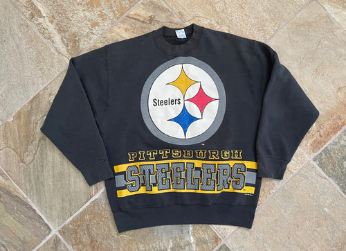 Vintage Pittsburgh Steelers Salem Sportswear Football Sweatshirt, Size Large
