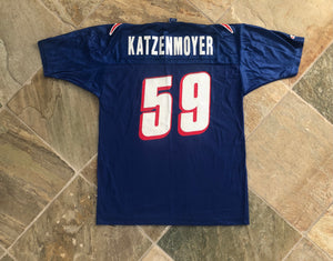 Vintage New England Patriots Andy Katzenmoyer Champion Football Jersey, Size 44, Large