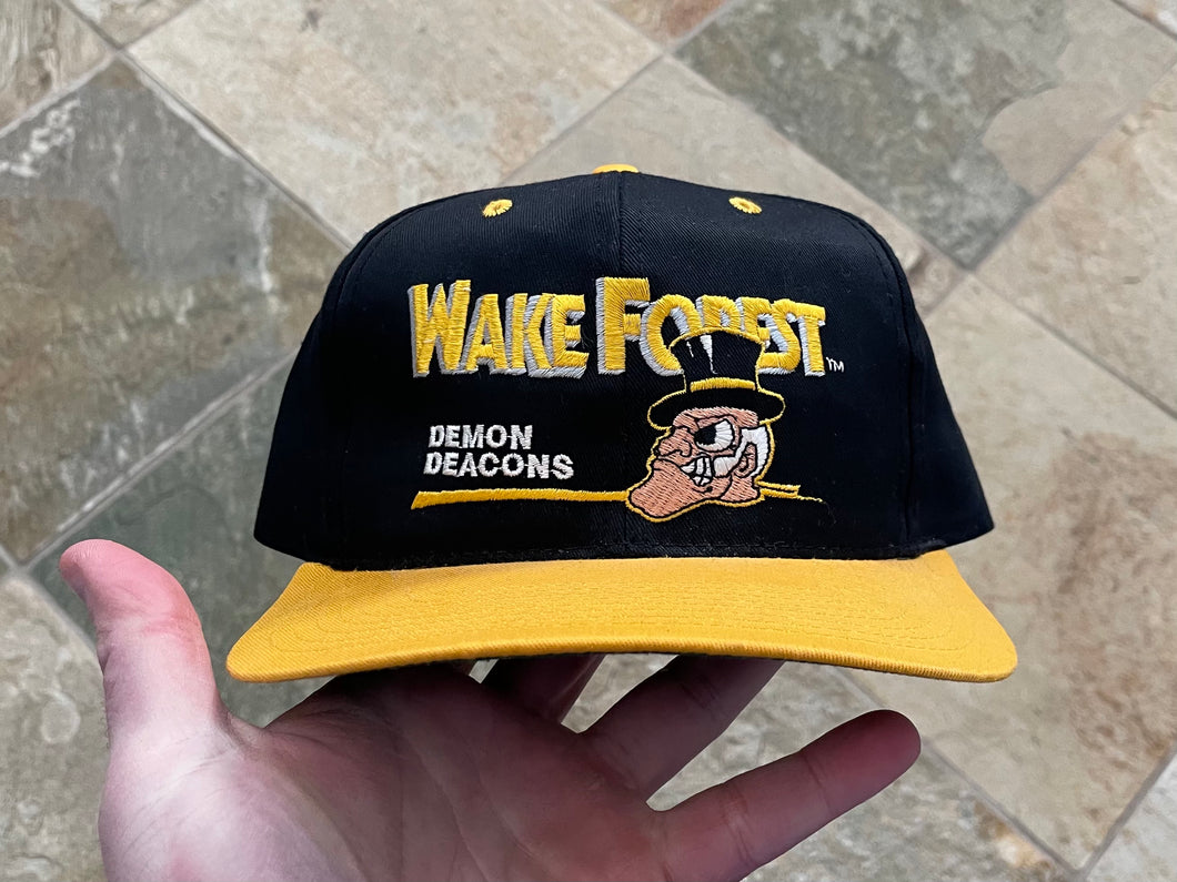 Vintage Wake Forest Demon Decons Twins Snapback College Hat