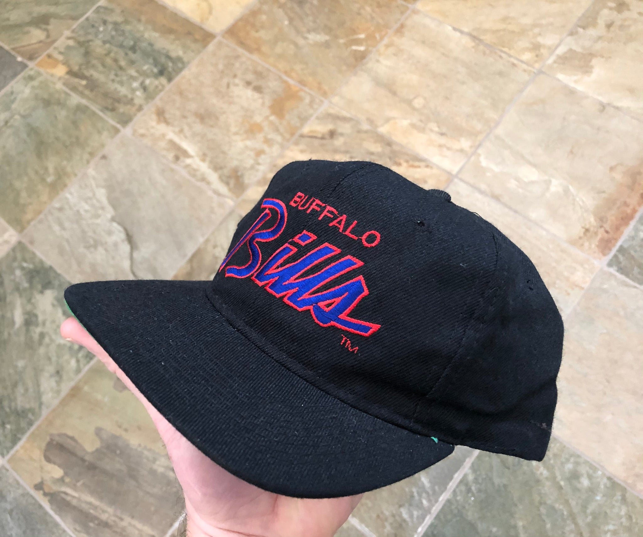 Vintage Buffalo Bills Pinstripe Sports Specialties The Pro Script Snapback Hat - 90s Youngan Bills Mafia Cap