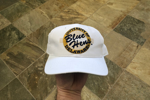 Vintage Delaware Blue Hens The Game Circle Logo Snapback College Hat