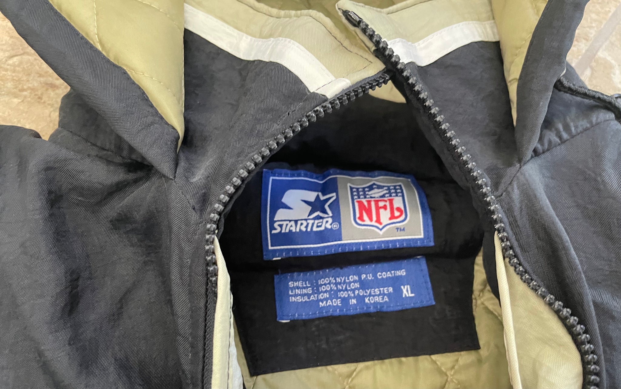 Vintage Seattle Seahawks Starter Puffer Parka Jacket Size 