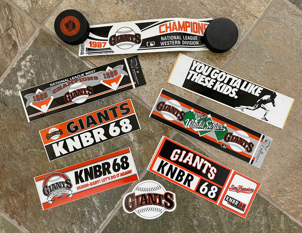 Vintage San Francisco Giants Baseball Bumper Sticker Lot ###