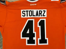 Load image into Gallery viewer, Lehigh Valley Phantoms Anthony Stolarz CCM Game Worn Hockey Jersey, Size 60