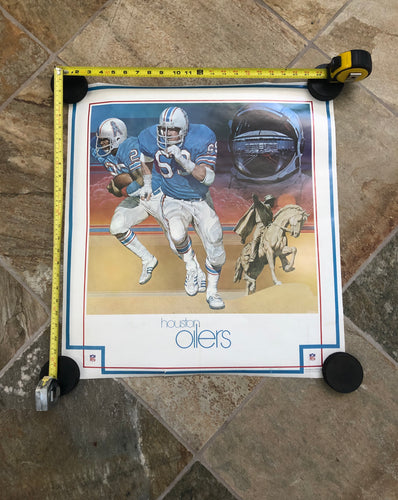 Vintage 1980's Houston Oilers Football Full Size Football Poster ###