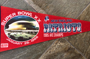 Vintage New England Patriots 1986 AFC Champs Pennant ###