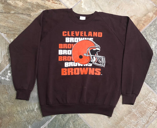 Vintage Cleveland Browns Football Sweatshirt, Size Large