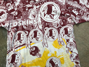 Vintage Washington Redskins Magic Johnson All Over Football Tshirt, Size Medium
