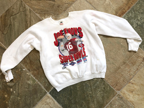 Vintage San Francisco 49ers Joe Montana Salem Sportswear Football Sweatshirt, Size XL