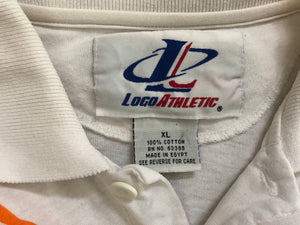 Vintage Tampa Bay Buccaneers Logo Athletic Splash Polo Football Tshirt, Size XL