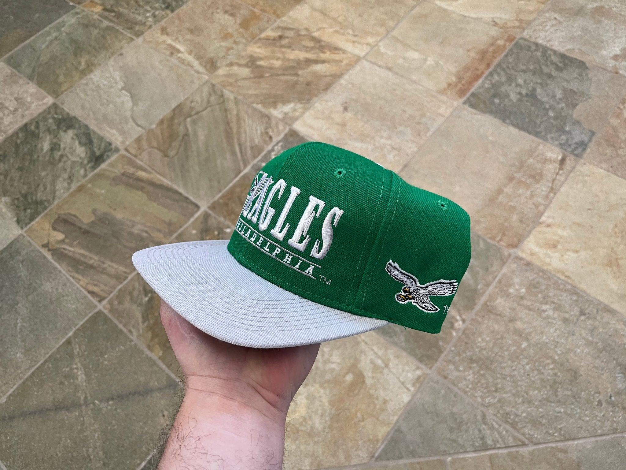 Vintage Philadelphia Eagles NFL Green Snapback Hat Cap Youngan