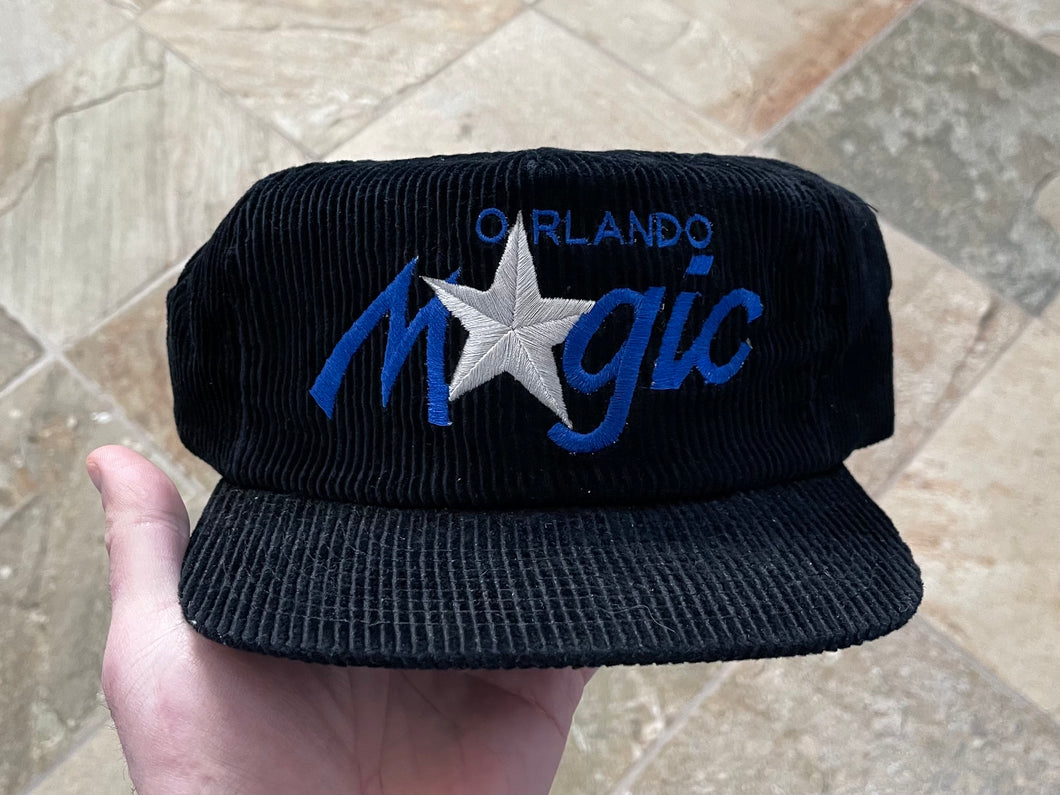 Vintage Orlando Magic Sports Specialties Corduroy Script Zipback Basketball Hat