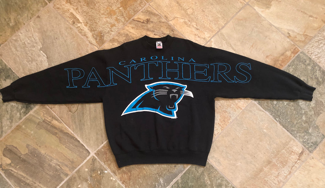 Vintage Carolina Panthers Spellout Football Sweatshirt, Size XL
