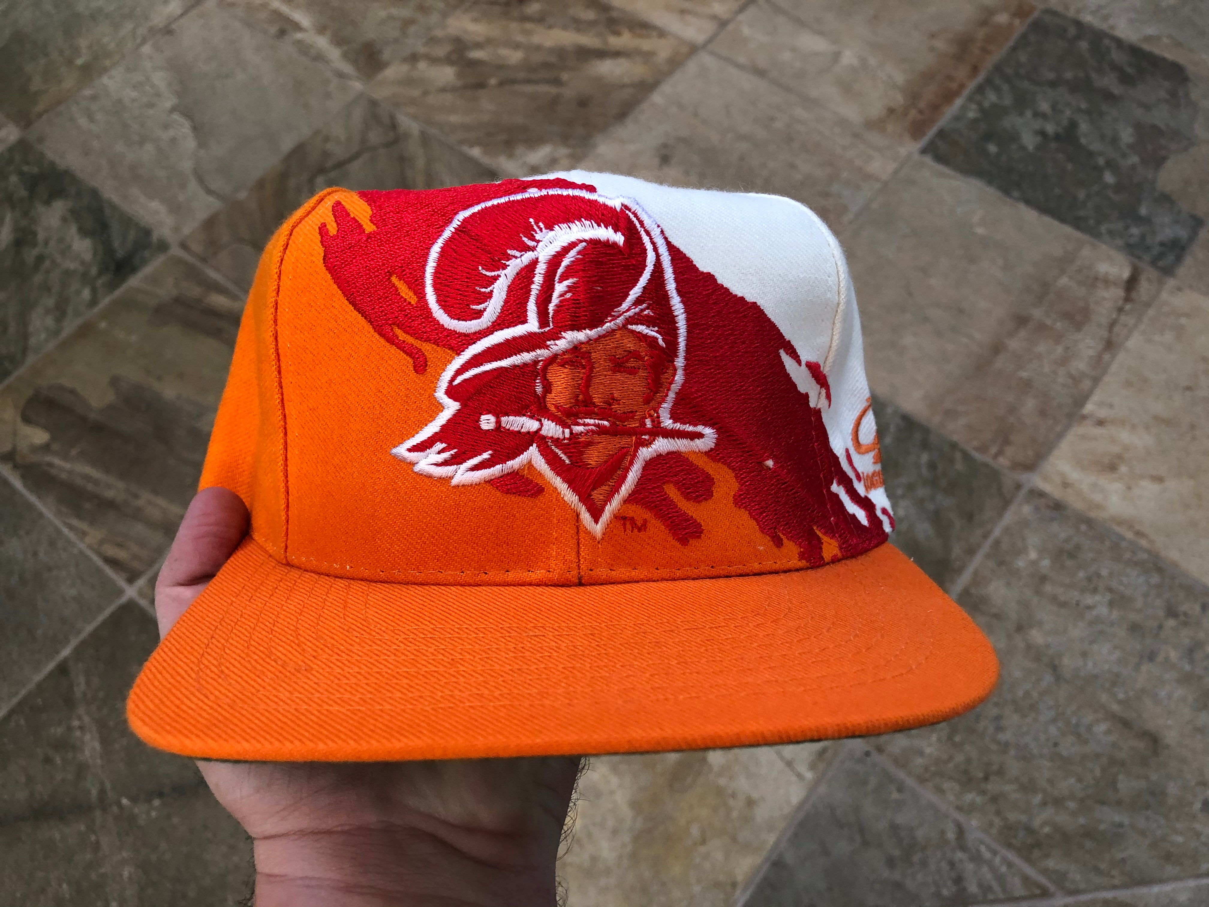 Vintage Tampa Bay Buccaneers Splash Snapback Hat Logo 7 Adjustable BANGER