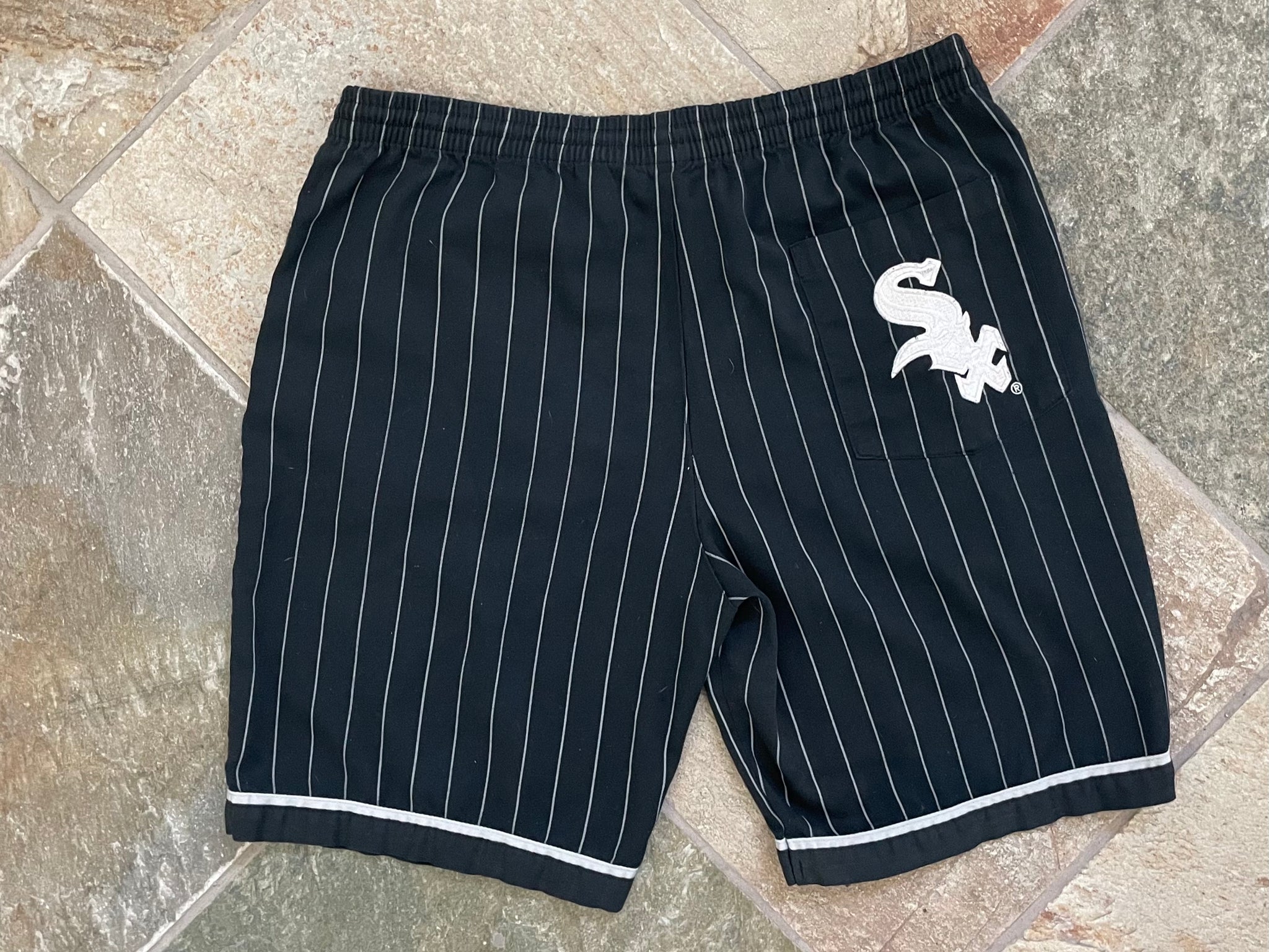 Vintage Chicago White Sox Starter Pin Stripe Shorts and Baseball