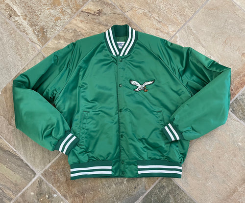 Vintage Philadelphia Eagles Chalk Line Satin Football Jacket, Size XL