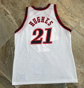 Vintage Philadelphia 76ers Larry Hughes Champion Basketball Jersey, Size 48, XL