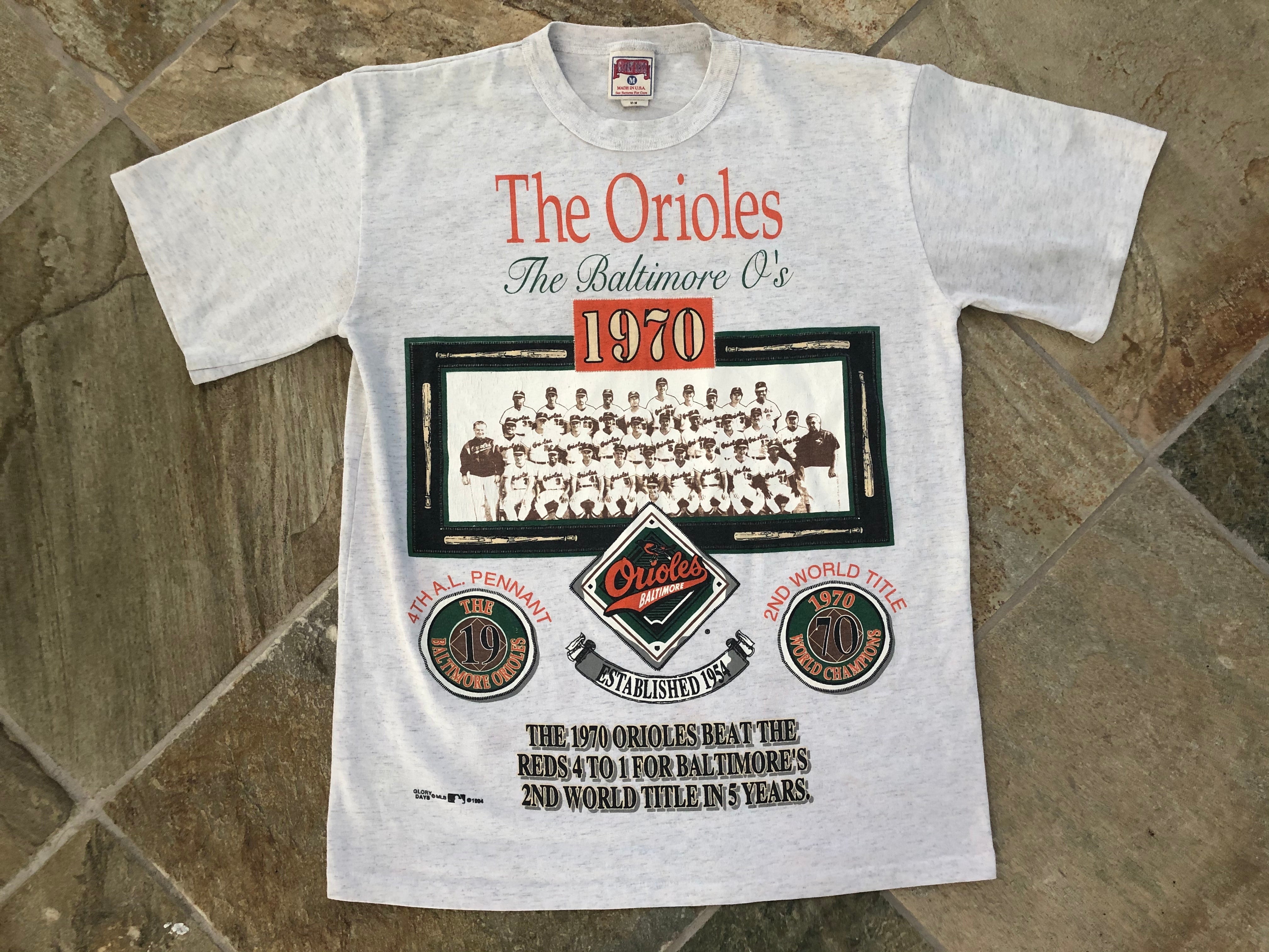 Vintage Baltimore Orioles Glory Days Baseball Tshirt, Size Medium