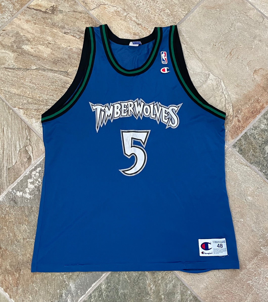 Vintage Minnesota Timberwolves William Avery Champion Basketball Jersey, Size 48, XL