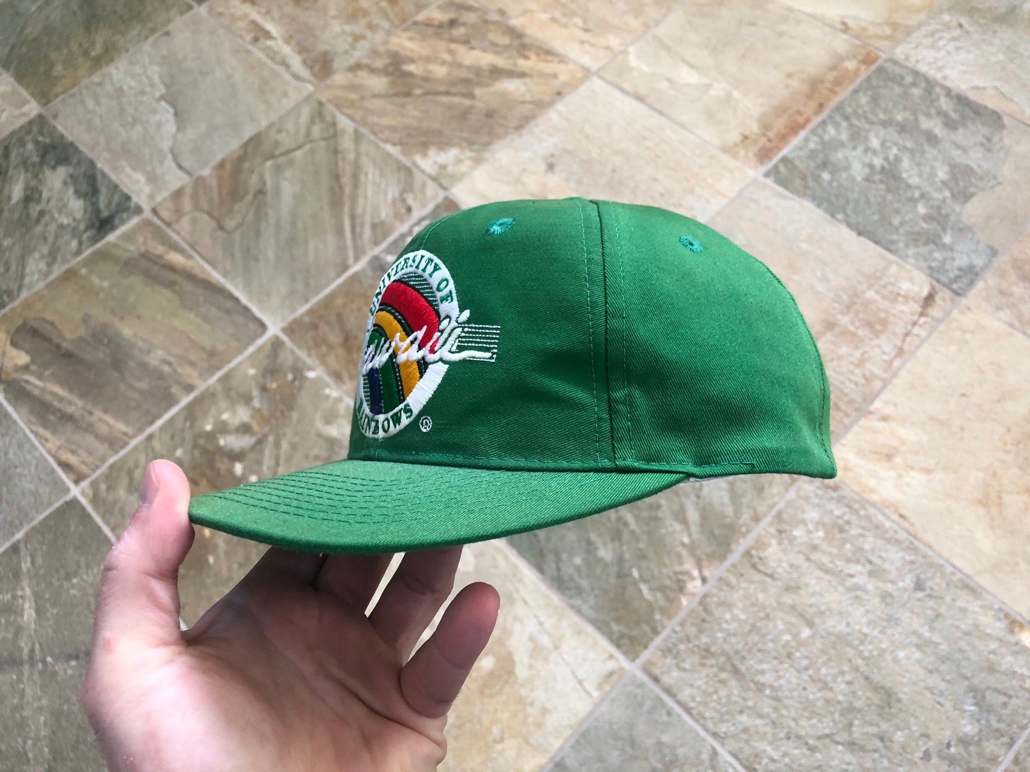 Vintage NCAA Hawaii Rainbow Warriors The Game Circle Logo Snapback